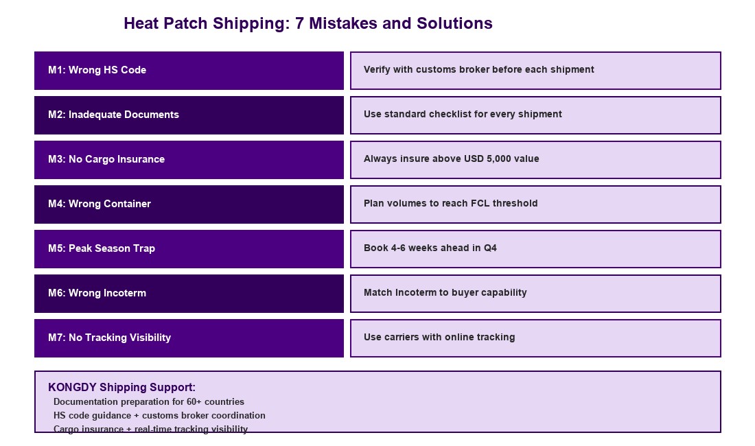 Heat Patch Shipping 7 Mistakes and Solutions Decision Framework